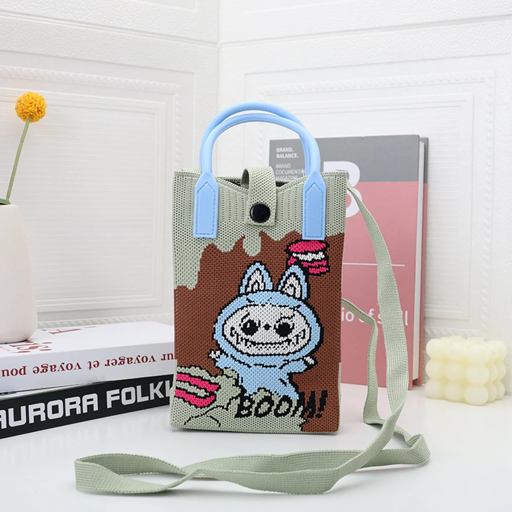 Tab-Closure Phone Totes — Graphic — Green