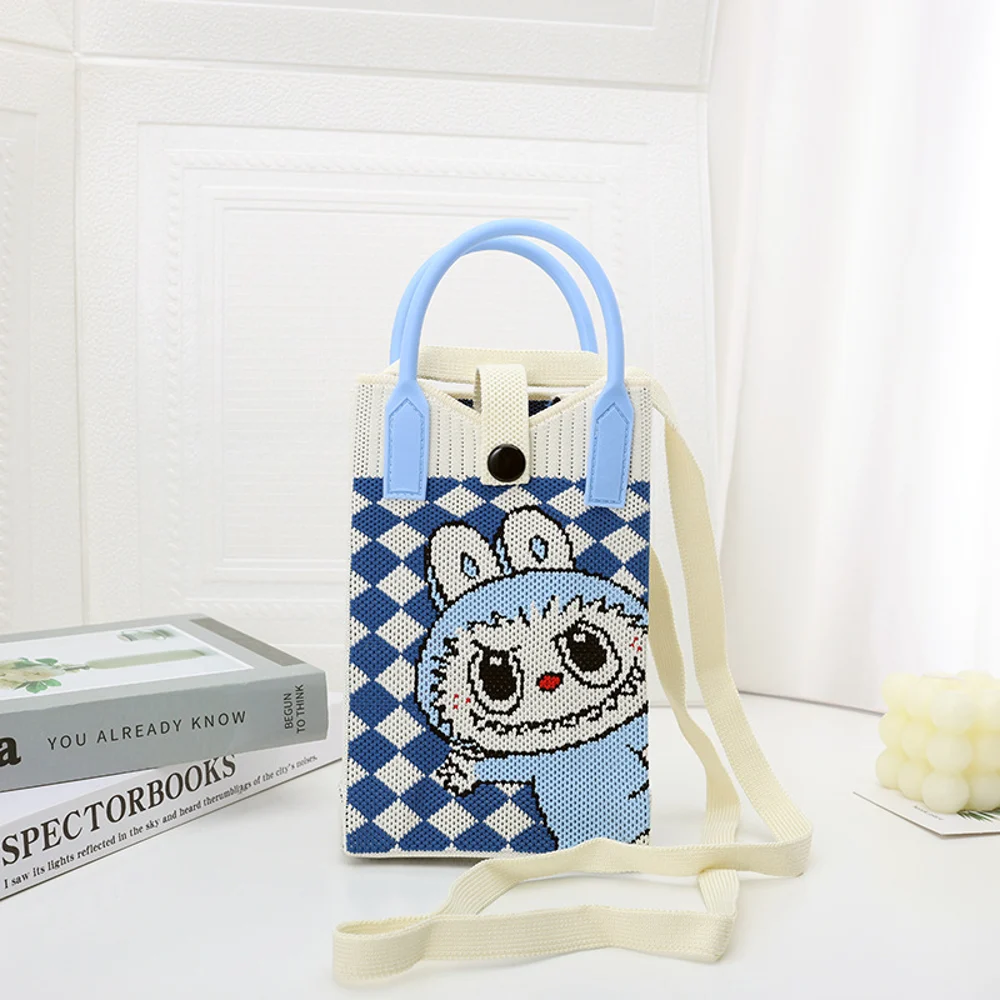 Tab-Closure Phone Totes — Graphic — Blue