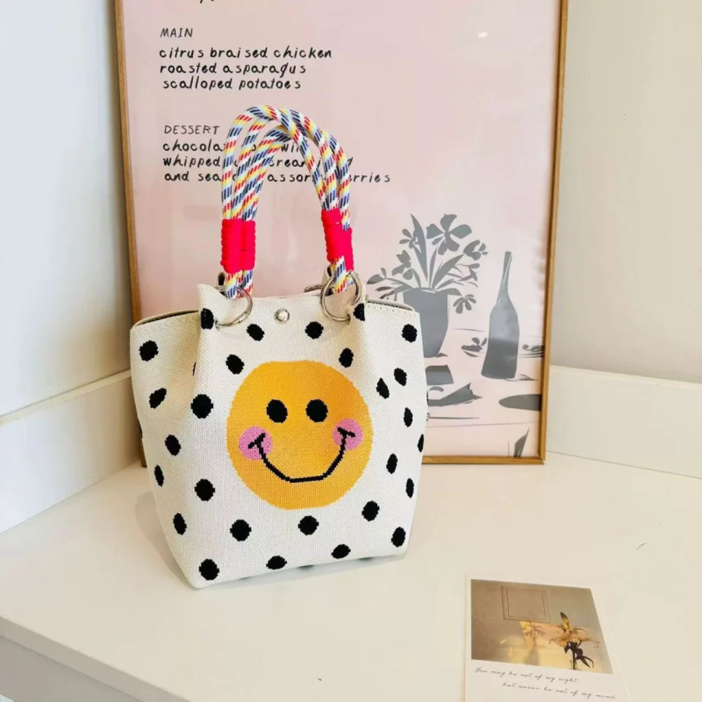 Braided-Handle Bucket Bags — Dot