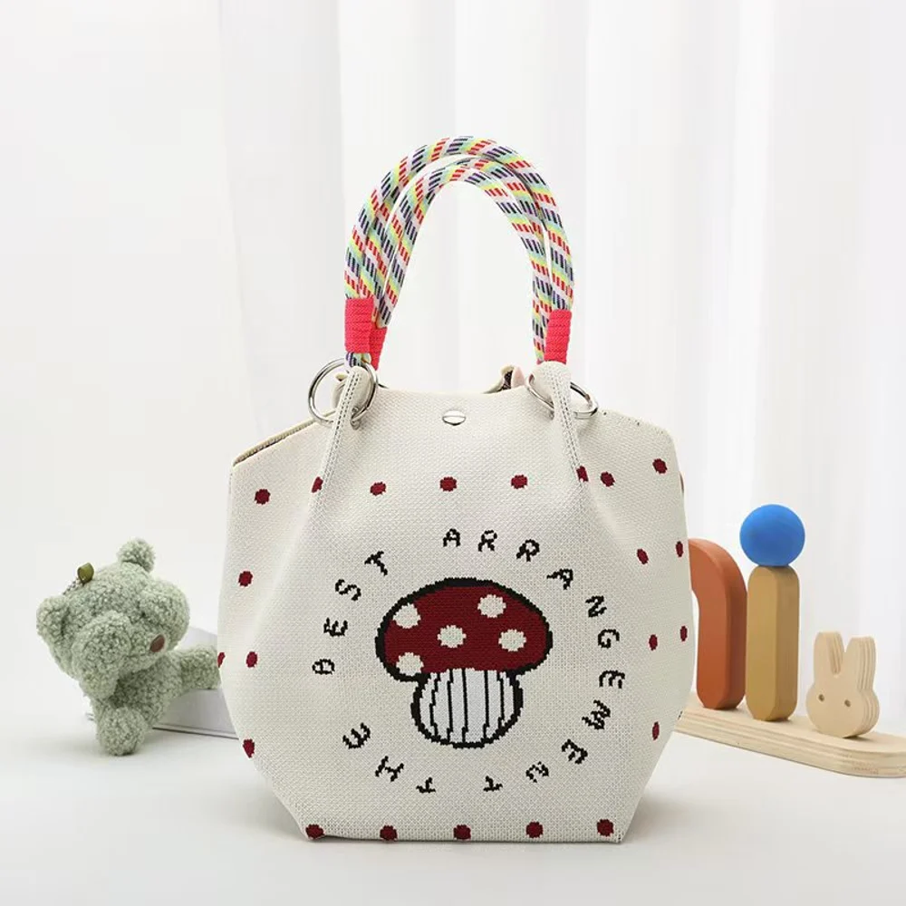 Braided-Handle Bucket Bags — Graphic