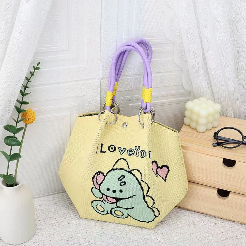 Braided-Handle Bucket Bags — Graphic