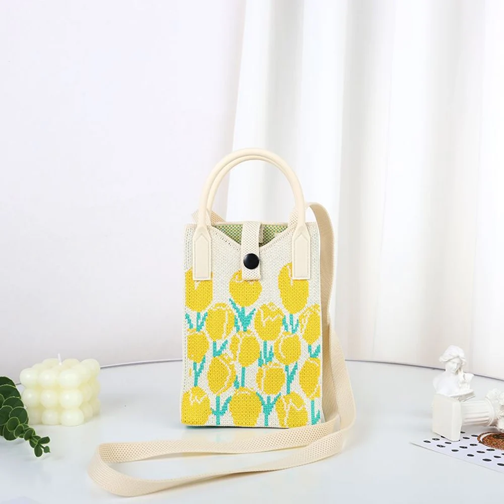 Tab-Closure Phone Totes — Tulip — Yellow