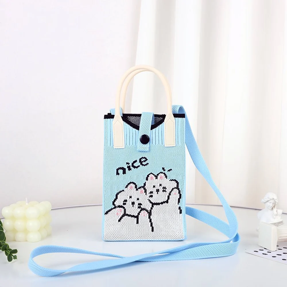 Tab-Closure Phone Totes — Bear — Blue