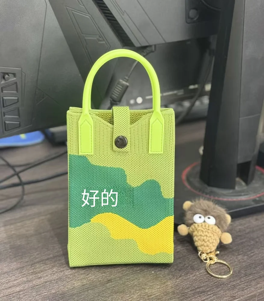 Tab-Closure Phone Totes — Graphic — Blue