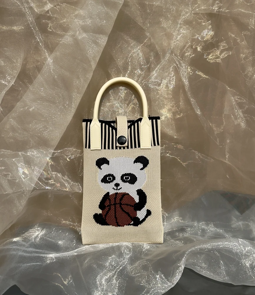 Tab-Closure Phone Totes — Panda