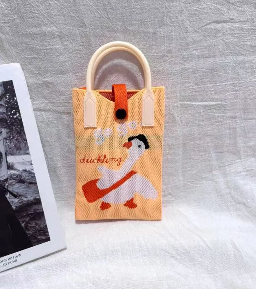 Tab-Closure Phone Totes — Duck — Yellow