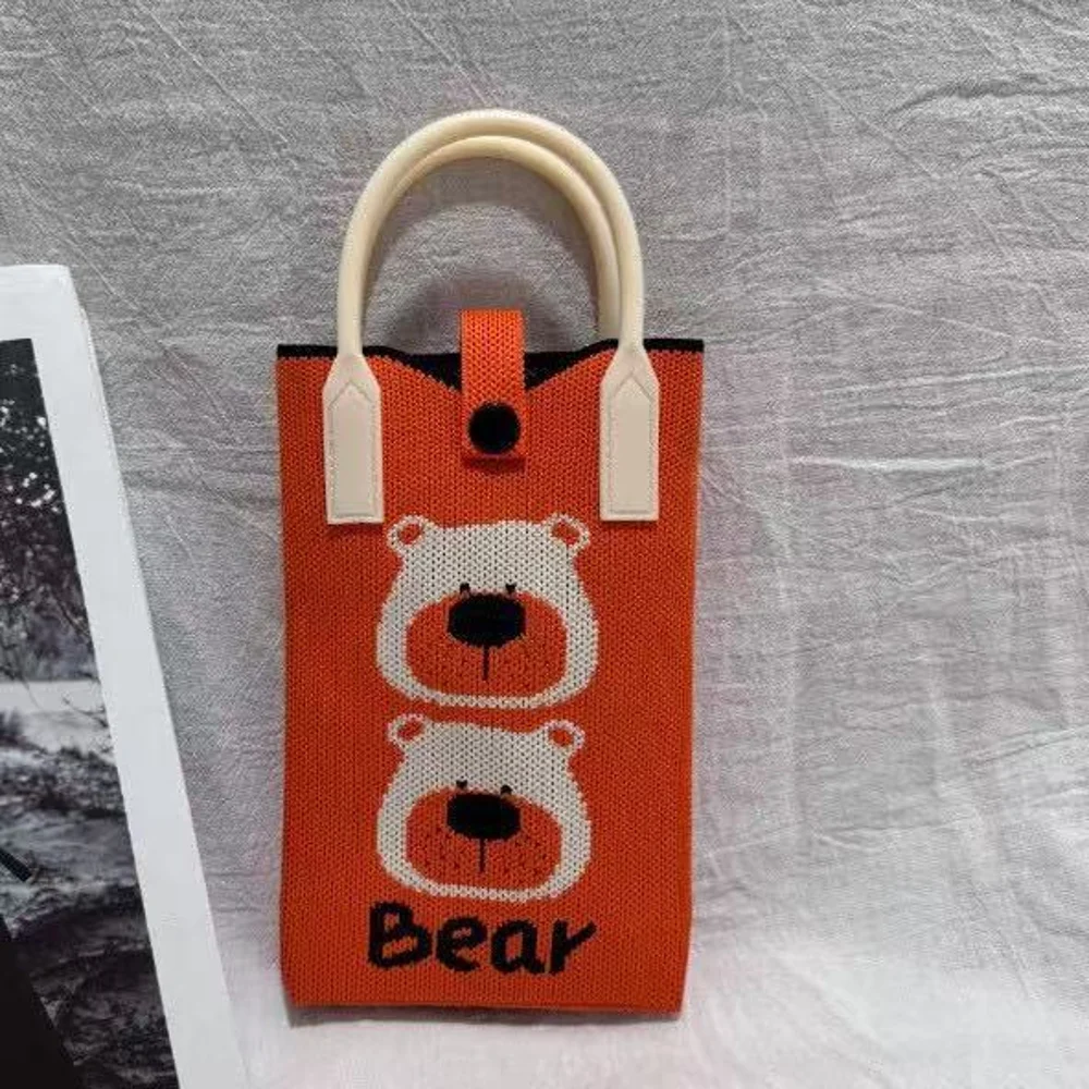 Tab-Closure Phone Totes — Bear — Orange