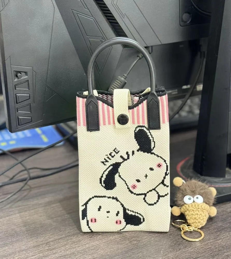 Tab-Closure Phone Totes — Dog