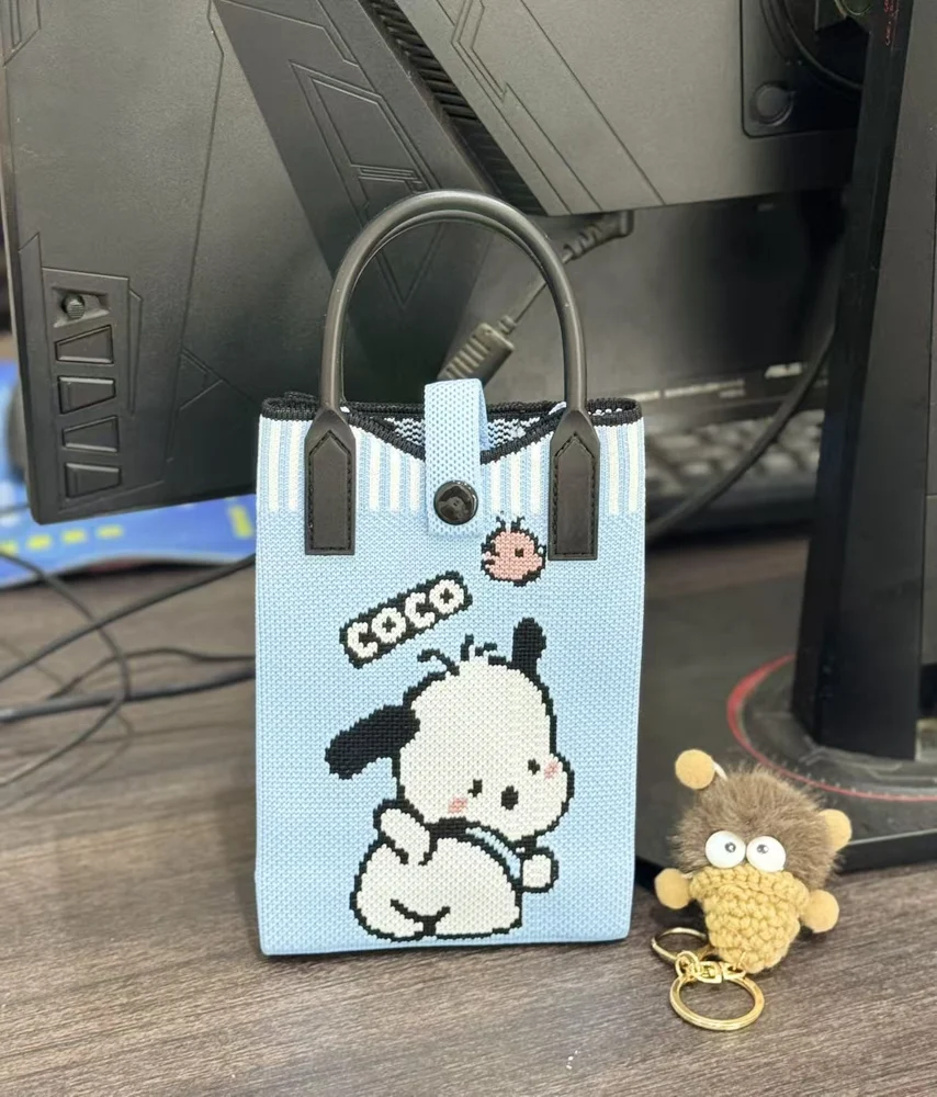 Tab-Closure Phone Totes — Dog