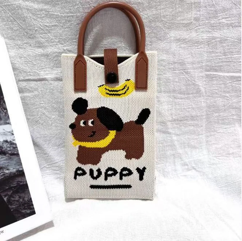 Tab-Closure Phone Totes — Dog