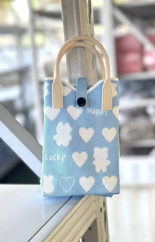 Tab-Closure Phone Totes — Bear — Blue