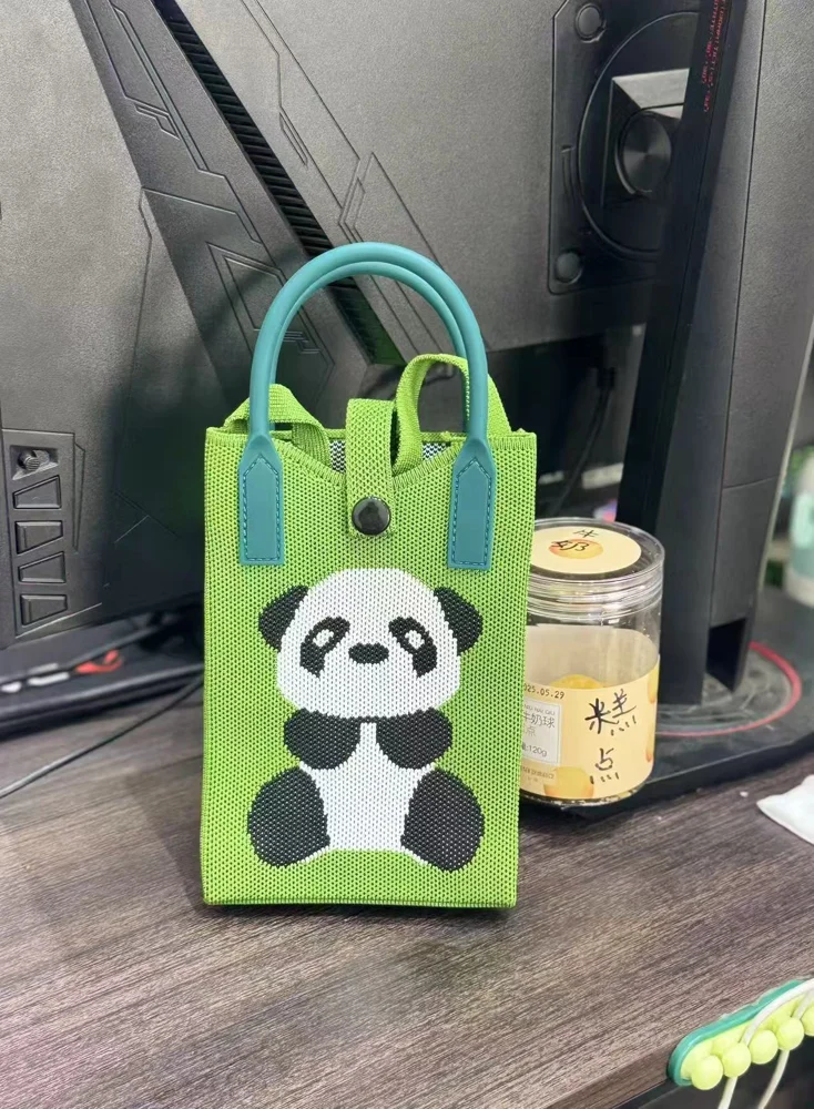 Tab-Closure Phone Totes — Panda