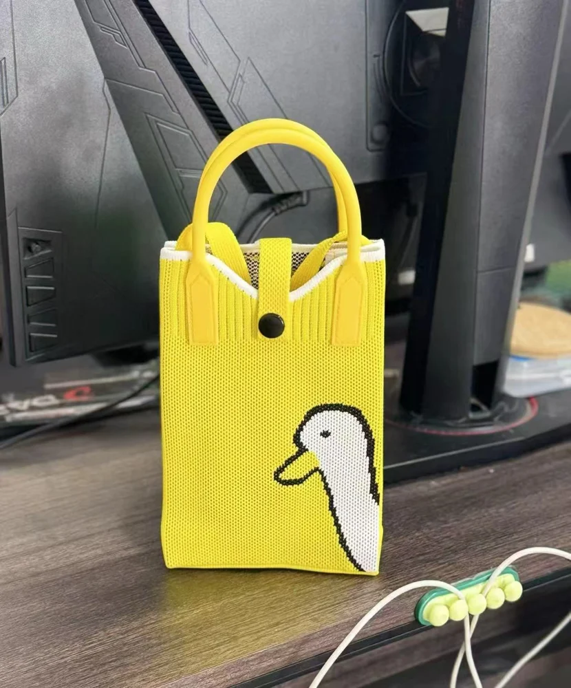 Tab-Closure Phone Totes — Duck — Yellow