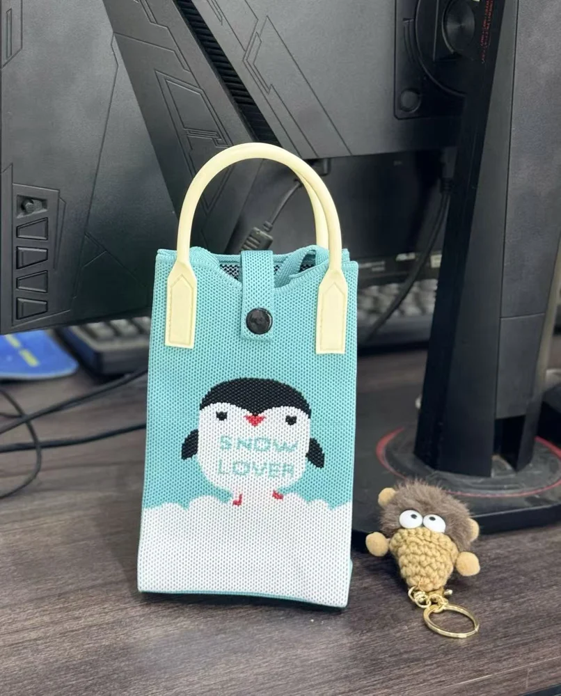 Tab-Closure Phone Totes — Goose — Blue