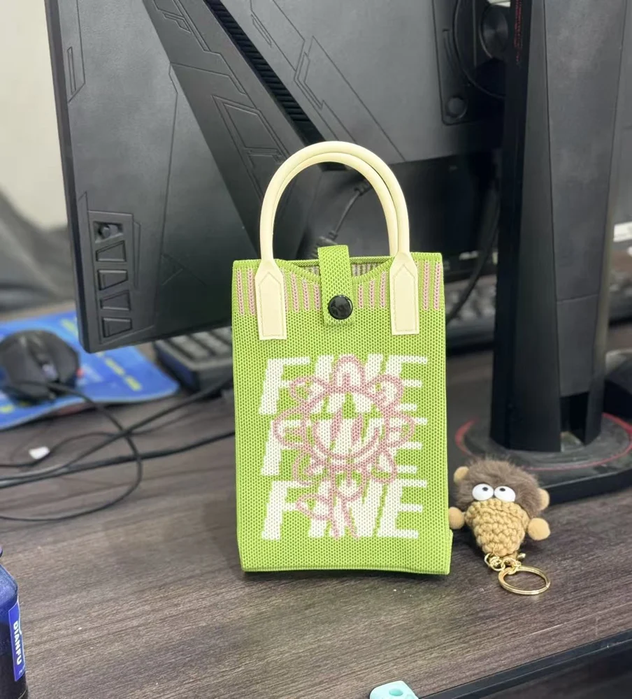 Tab-Closure Phone Totes — Floral