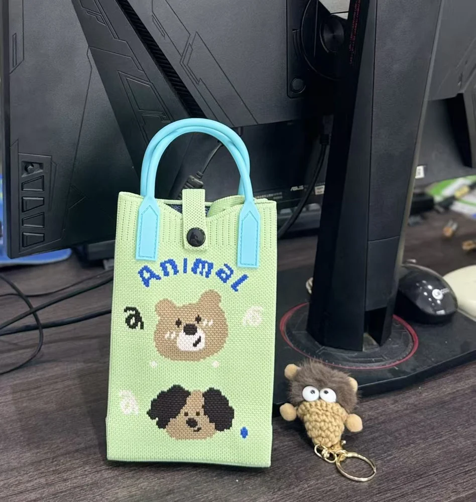 Tab-Closure Phone Totes — Dog