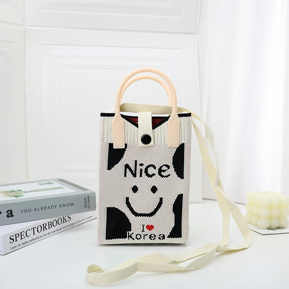 Tab-Closure Phone Totes — Smiley