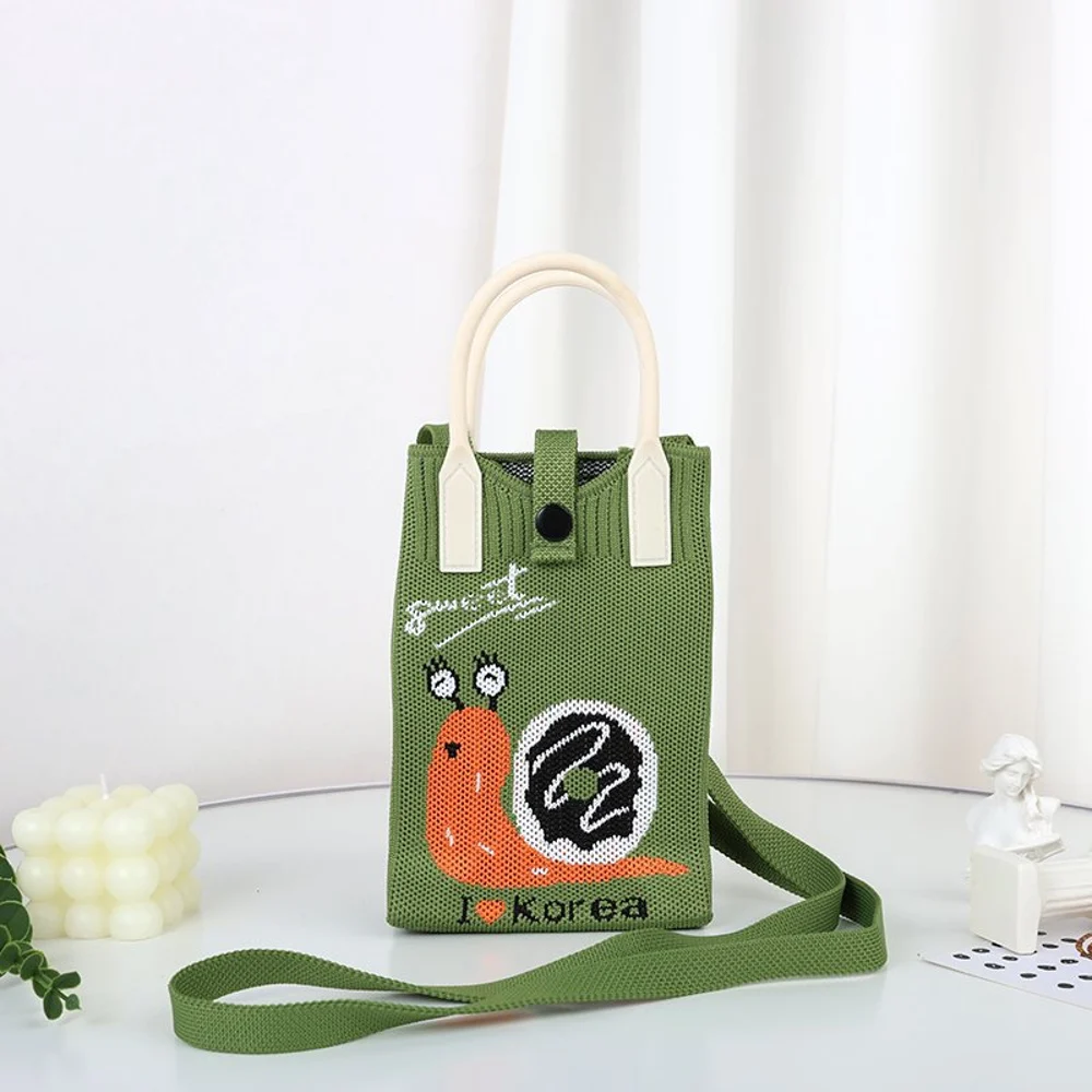 Tab-Closure Phone Totes — Graphic — Green