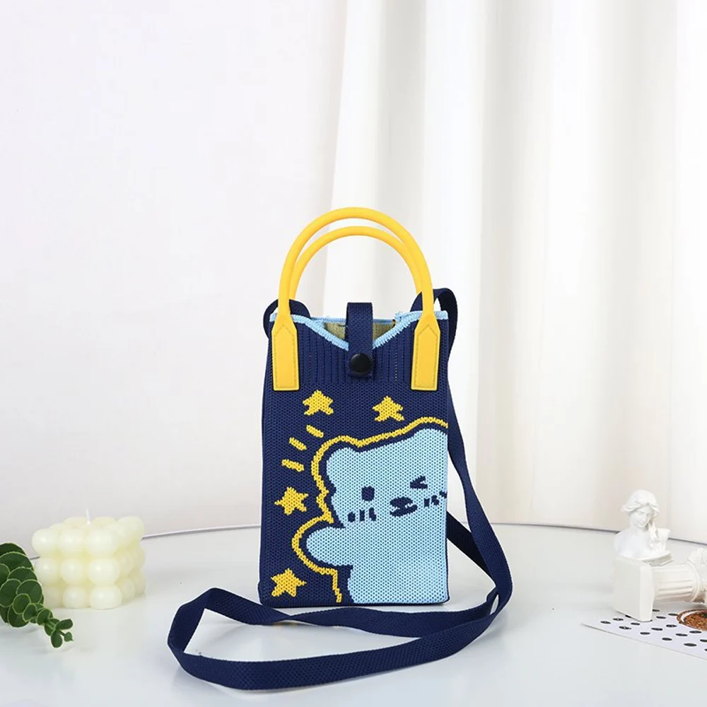 Tab-Closure Phone Totes — Bear — Blue