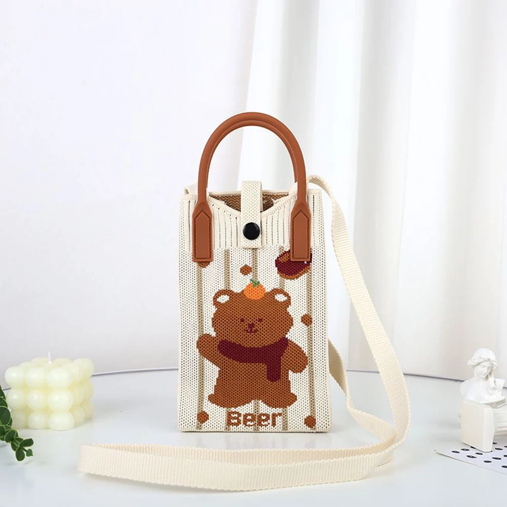 Tab-Closure Phone Totes — Bear