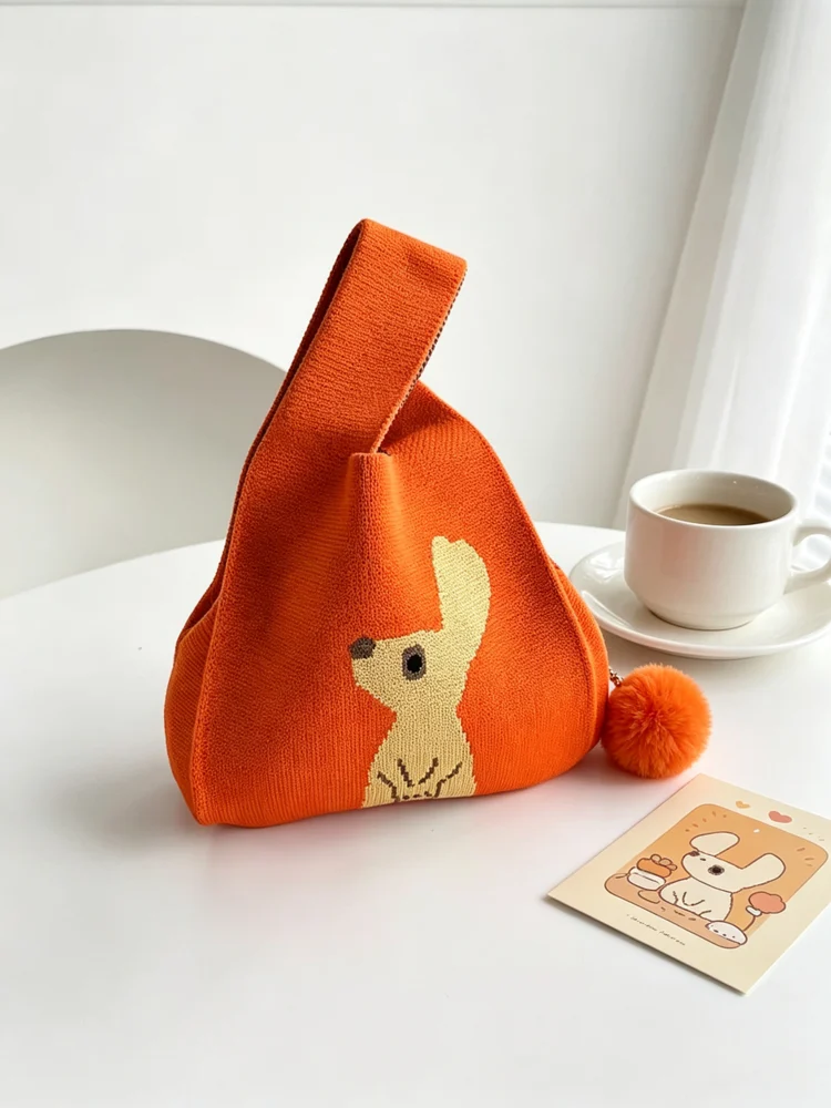 Loop-Handle Knitted Bags — Graphic